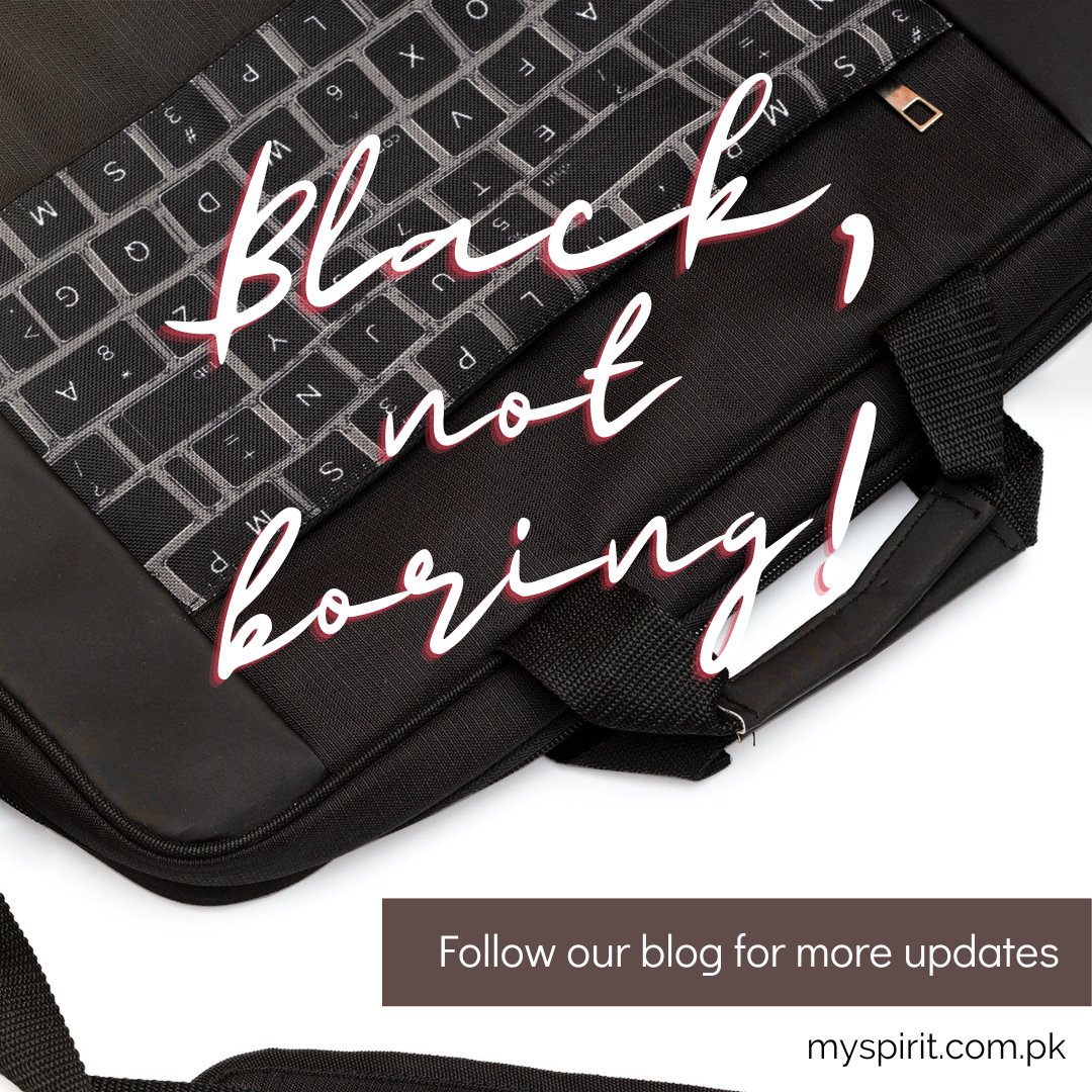 Spirit’s Laptop Bag: Black, but not boring!